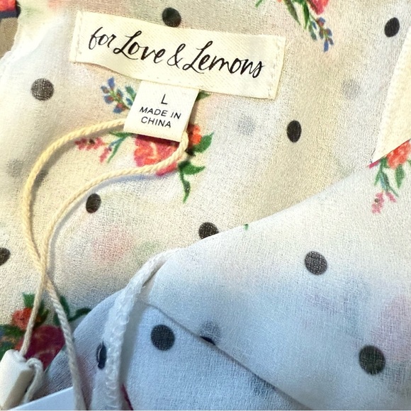 For Love And Lemons White Pink Mini Dress - Picture 11 of 14